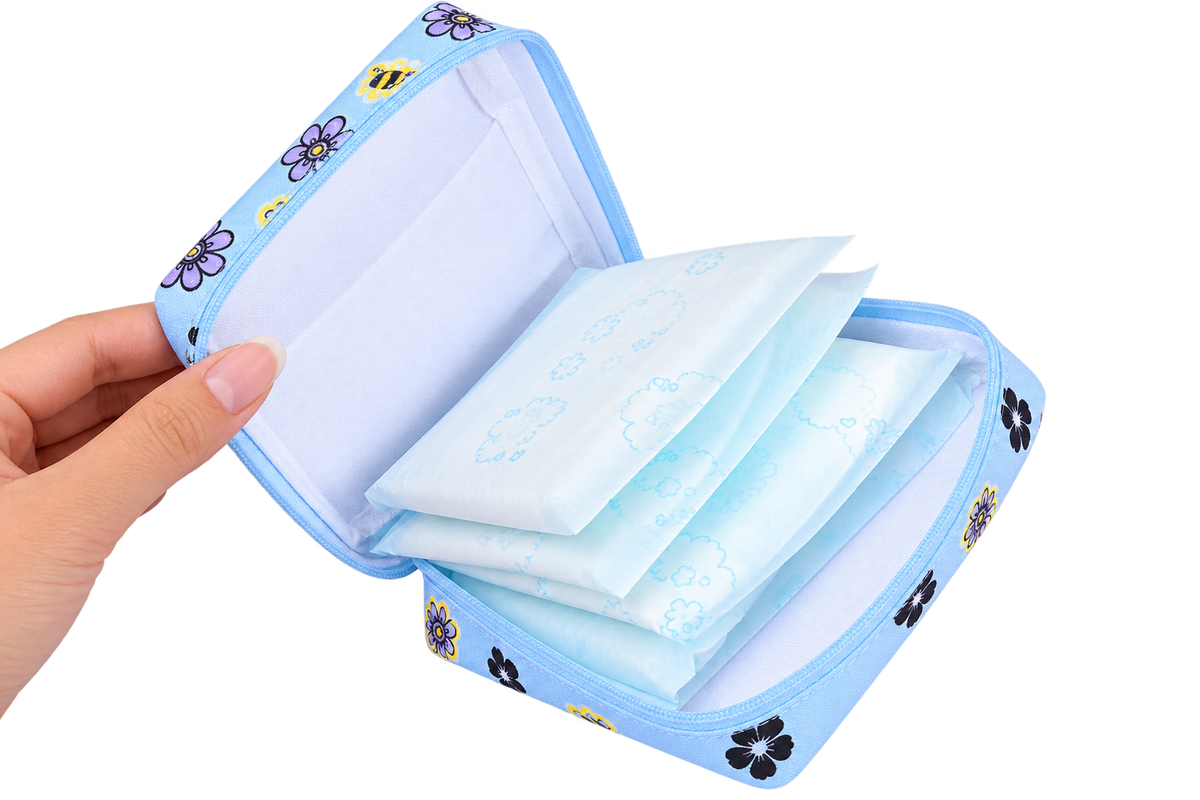 Sac de rangement serviettes hygiéniques
