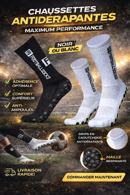 Paire de chaussettes antidérapantes - Blanc ou Noir M'Trends