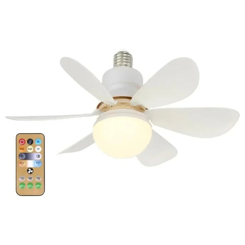 Ventilateur de plafond LED douille E27