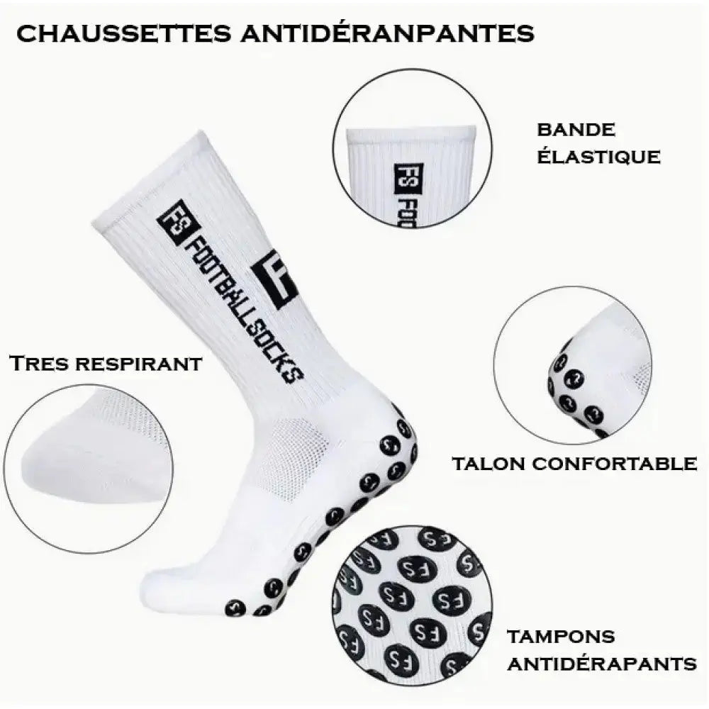 Paire de chaussettes antidérapantes - Blanc ou Noir M'Trends