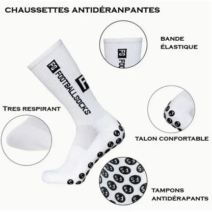 Paire de chaussettes antidérapantes - Blanc ou Noir M'Trends